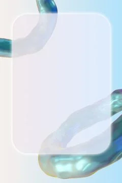 Vertical abstract composition with iridescent liquid shape and soft gradient  Stock Photos