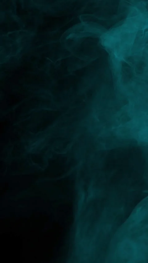 Vertical abstract cyan arctic light fog on black background Stock Footage 340145008