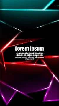 Vertical abstract design. Background of a luminous triangle shape vector desi Illustrazione stock