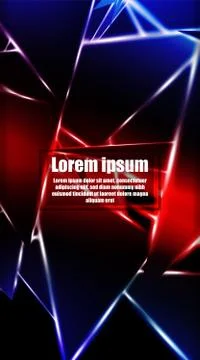 Vertical abstract design. Background of a luminous triangle shape vector desi Illustrazione stock