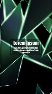 Vertical abstract design. Background of a luminous triangle shape vector desi Stock Illustration