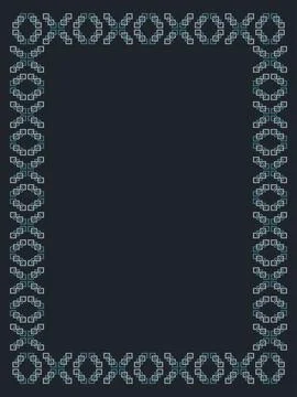 Vertical abstract frame with geometric shapes. A place for the text. Stock-Illustration