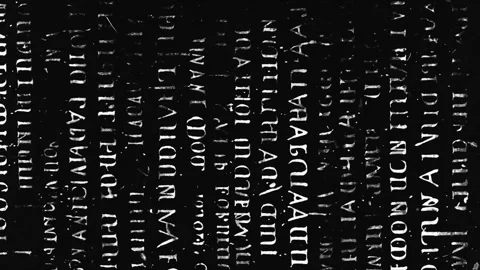Vertical abstract grunge text pattern with analog distortion and noise Stock Footage 327320719