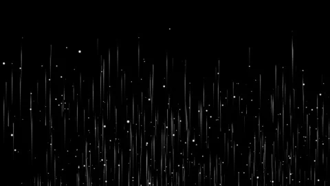 Vertical abstract lines with small dots falling on a black background, overlayed Stockbeeldmateriaal 282845647