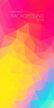 Vertical abstract multicolor triangle background for you design Stock Illustration