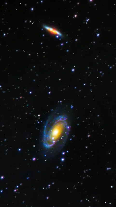 Vertical Abstract Nebula Galaxy Space Stars Motion Background Stock Footage 327677305