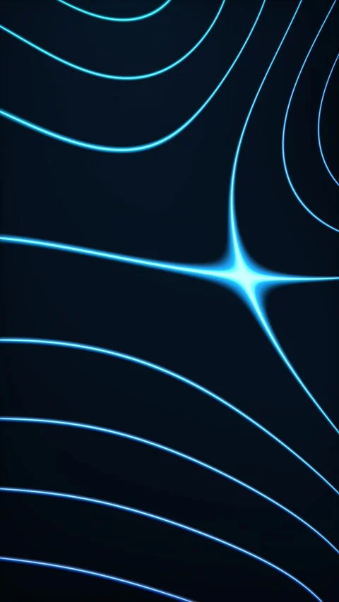 Vertical Abstract Neon Topographic Line Loop Background Stock Footage 339324376