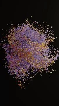 Vertical abstract particles confetti explosion dispersion colorful futuristic Stock Illustration