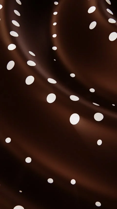 Vertical abstract polka dot brown white chic fabric pattern textile silk satin Stock Footage 332216184