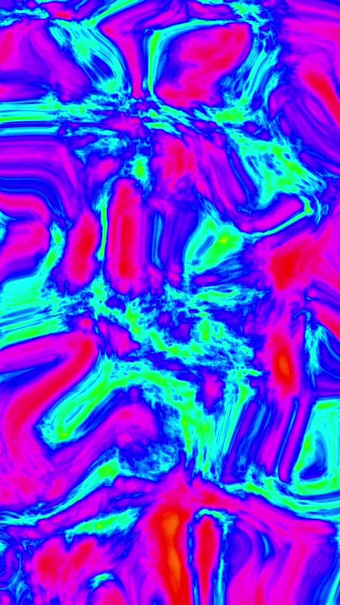 Vertical Abstract Psychedelic Liquid Swirling 4K Seamless Loop Vidéo 333613293