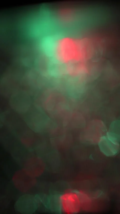 Vertical Abstract Red Green Bokeh Light Leak With Dynamic Movement Stock Footage 330200014