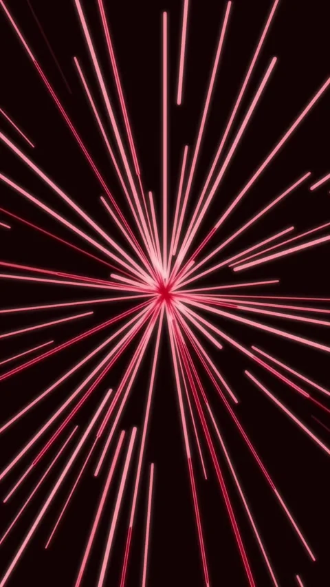 Vertical abstract red radial speedlines converging to center Stock Footage 340146278