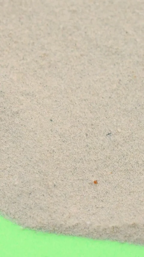 Vertical abstract sand texture transition blowing on green chroma key background Stock Footage 255550109