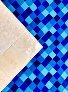 A vertical abstract shot of the combination of two contrasting shapes and tex Stock Photos