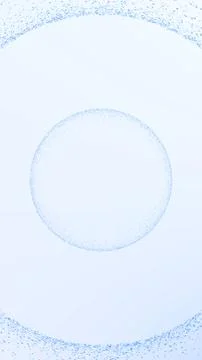 Vertical abstract sphere built from blue light dots on soft background. Cle.. Stock Illustration