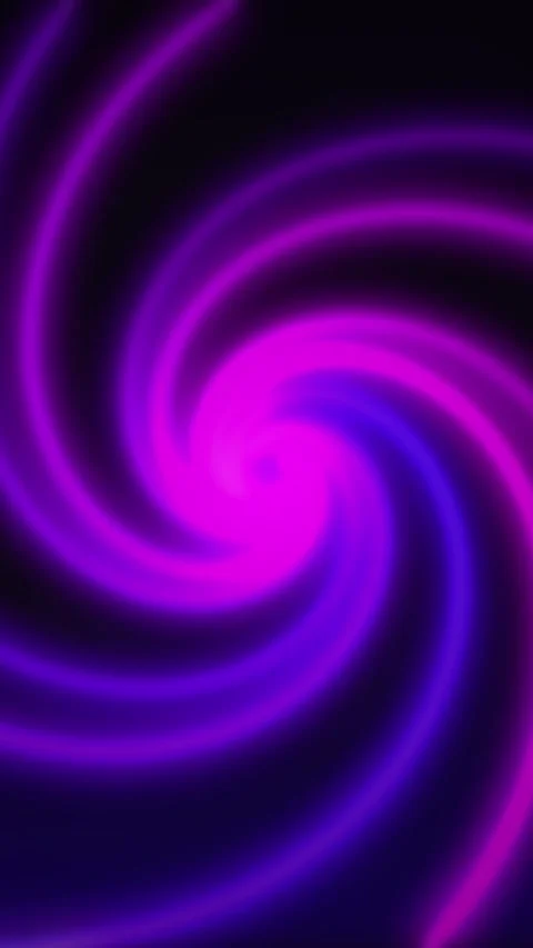 Vertical abstract violet glowing spiral vortex on dark background Stock Footage 340145100