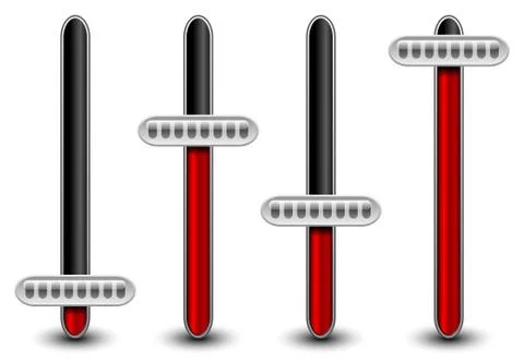 Vertical adjusters, potentiometers of equalizer イラスト素材