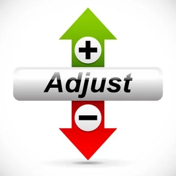 Vertical adjustment. Adjust up, down graphics Stock Illustration