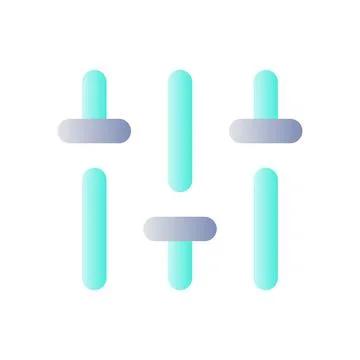 Vertical adjustment flat gradient color ui icon 스톡 일러스트