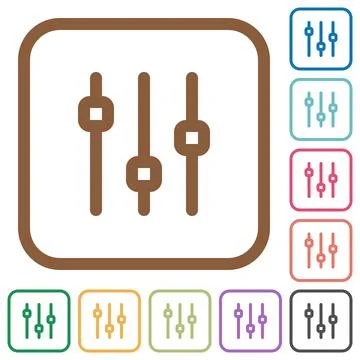 Vertical adjustment simple icons Stock Illustration