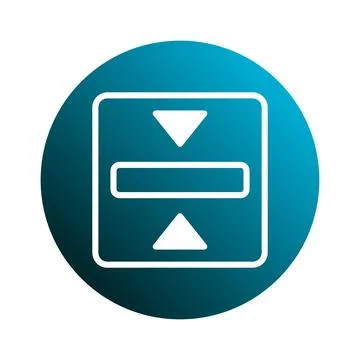 Vertical adjustment symbol in a circular gradient button for web design and.. イラスト素材