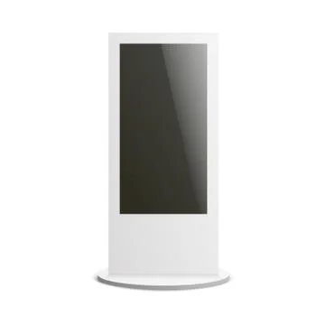 Vertical advertising signage panel 3d realistic vector illustration isolated. 스톡 일러스트