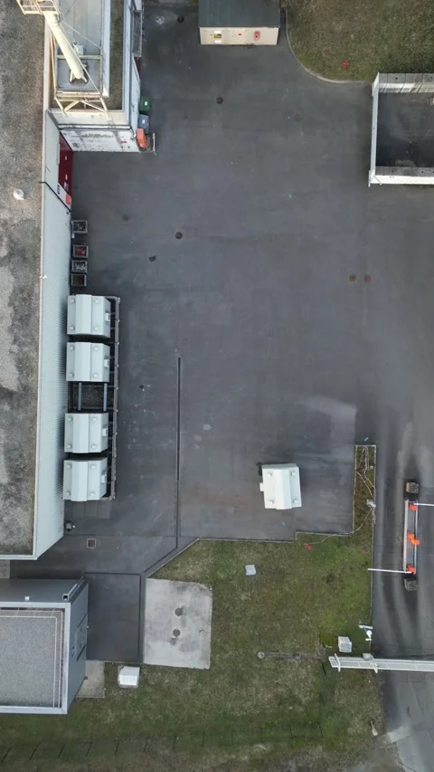 Vertical aerial footage of a facility Stock Footage 260534540