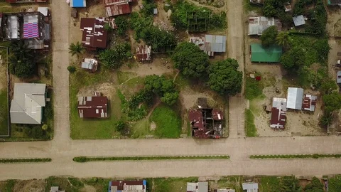 Vertical Aerial Over Third World African Country Town Block 스톡 동영상 101632336