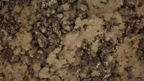 Vertical Aerial Rises Over Otherworldly Lava Field Into Cloud Stock-Footage 125214534