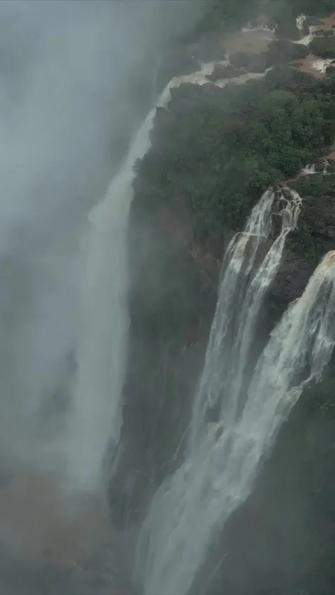 Vertical Aerial View of Jog Falls Karnataka India 動画素材 341663574