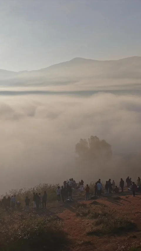 Vertical Aerial View of Madagada Viewpoint, Araku Valley, Andhra Pradesh Video stock 342719287