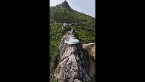 Vertical Aerial view of Miradouro do Zebro 库存影片 311002182