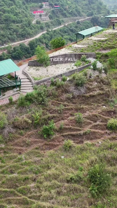 Vertical Aerial View of Mountain Landscape in Chakrata Uttarakhand India Stock Footage 335266033