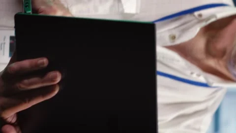 Vertical Aged developer optimizes data center Stock Footage 248421610