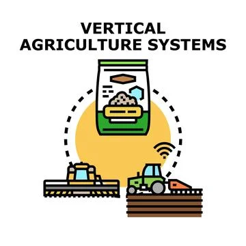 Vertical agriculture systems implementing smart farming technology Illustrazione stock