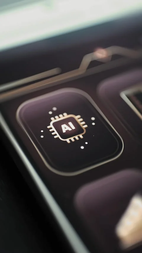 Vertical AI chip activates intelligent computing controls 스톡 동영상 342492607