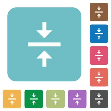 Vertical align center rounded square flat icons イラスト素材