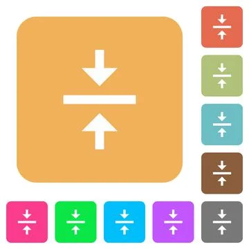 Vertical align center rounded square flat icons イラスト素材