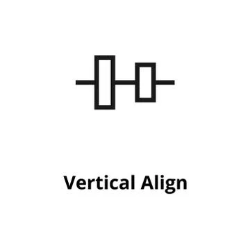 Vertical Align Line Icon Stock Illustration