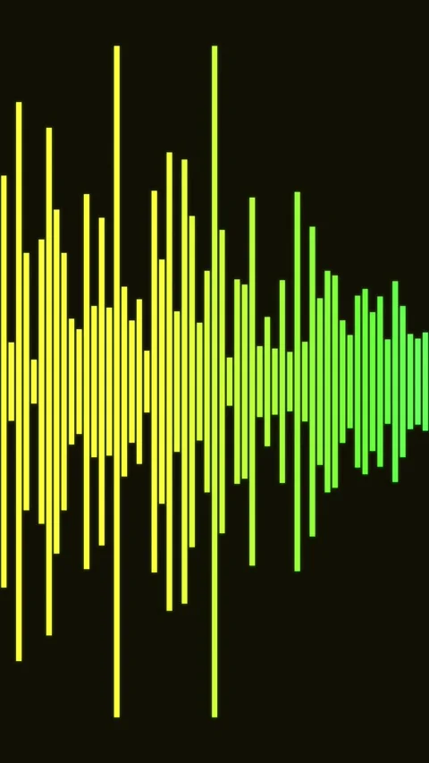 Vertical Amber Audio Spectrum Mirrored Bars Music Visualizer Loop 2 Stock Footage 339135312