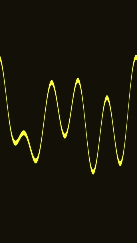 Vertical Amber Audio Spectrum Waveform Music Visualizer Loop Stock Footage 339135323