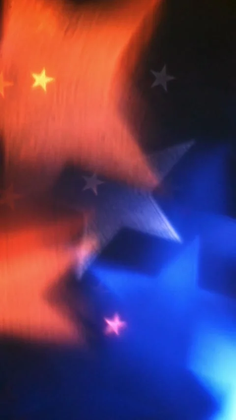 Vertical Americana Star Flow One 4K Loop Stock Footage 273910243