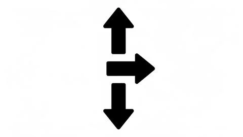 Vertical and horizontal arrows Stock Illustration