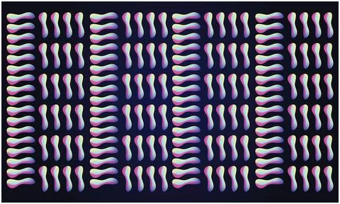 Vertical and horizontal artwork on dark blue background Illustrazione stock