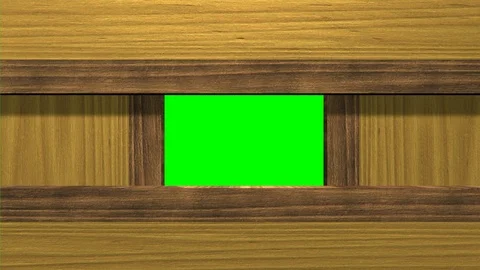 Vertical and horizontal opening and closing of wooden panels. Stock Footage 114066257