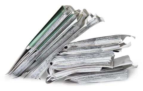 Vertical and horizontal stacks of files Stock Photos