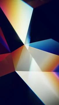 Vertical angular prism light with dark cinematic flare background. Illustrazione stock