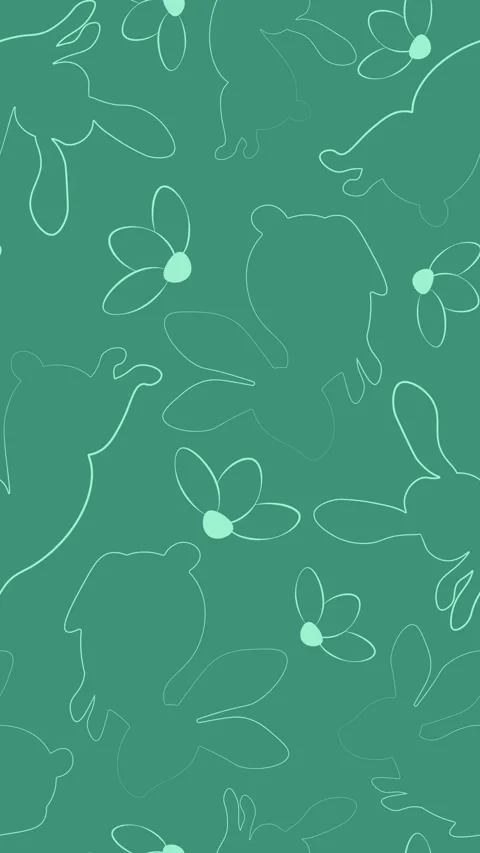 Vertical Animated Easter Bunny and Flower Pattern Loop for Stories Vidéo 330120504