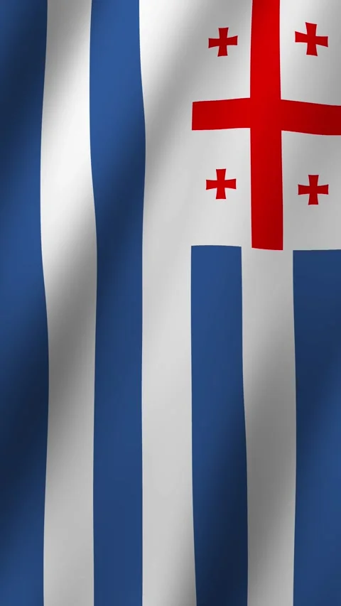 Vertical Animated Flag of Adjara 4k video Видео 295994356