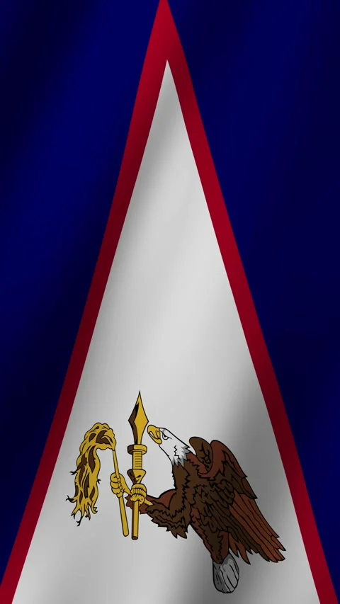 Vertical Animated Flag of American Samoa 4k video Video stock 295994349